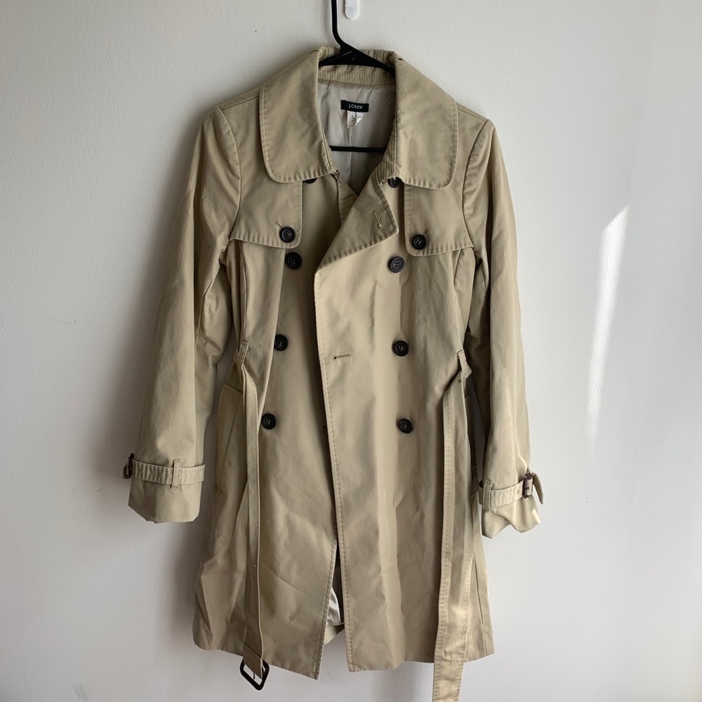 Classic J Crew Khaki Trench Coat